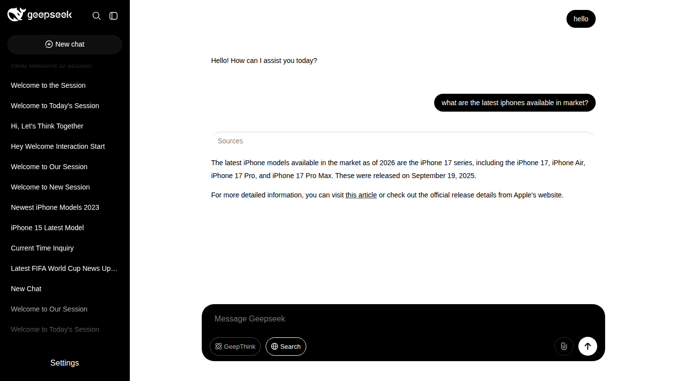GeepSeek — Local AI Assistant