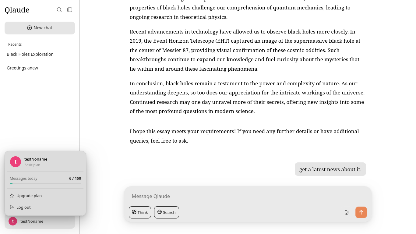 Qlaude subscription plans